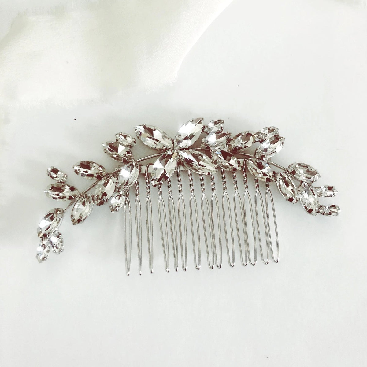  Balacoo Crystal Double Hair Comb bride hair